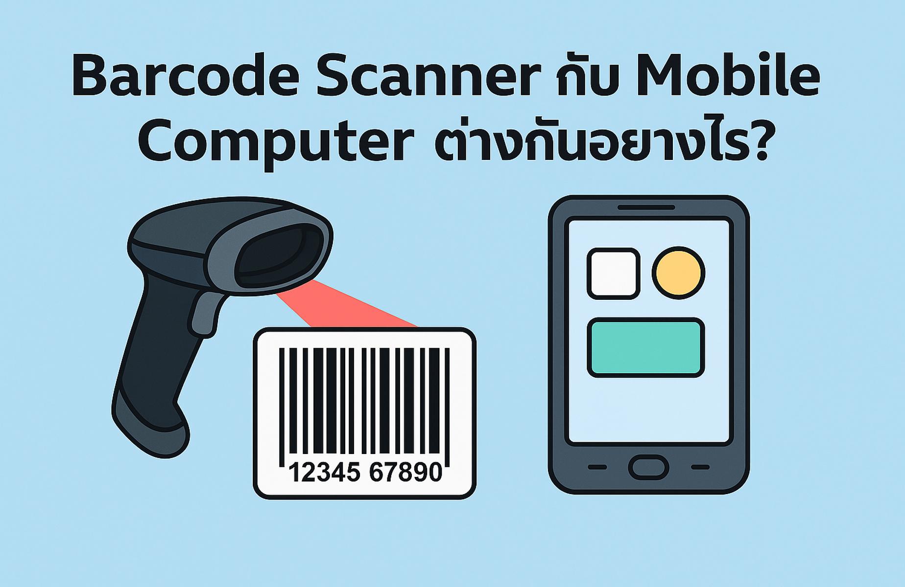 Barcode Scanner กับ Mobile Computer ต่างกันอย่างไร? เปรียบเทียบการใช้งานและข้อดี ปี 2025