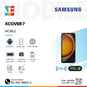 Samsung Galaxy XCover7 Rugged Smartphone มือถืออุตสาหกรรม Android 14 กันน้ำกันฝุ่น IP68 ทนตก 1.5 เมตร รองรับ 5G