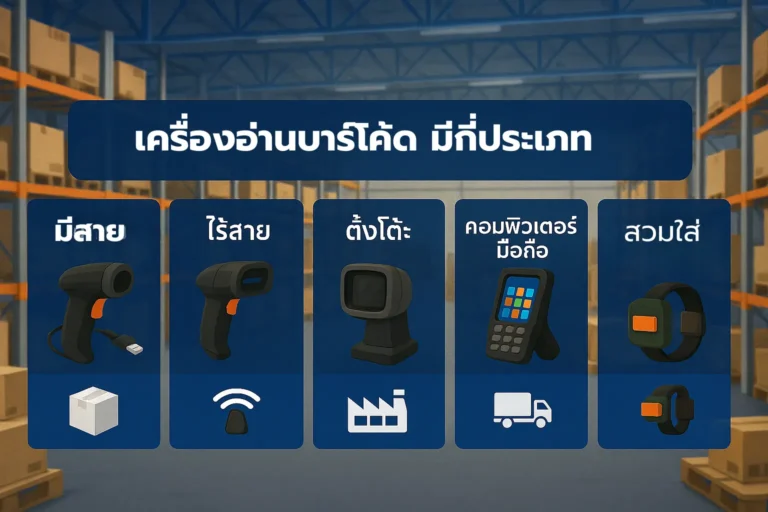 เครื่องอ่านบาร์โค้ด มีกี่ประเภท? สรุปความแตกต่างและวิธีเลือกใช้งานในปี 2025